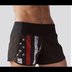 Born Primitive Thin Red Line Free Flow Shorts